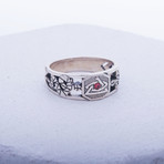 Masonic Ring // Snake + Red Cubic Zirconia (6)