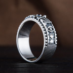 Masonic Ring // Blue Cubic Zirconia (11)