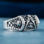 Masonic Ring // Eye + Skull (11)