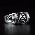 Masonic Ring // Eye + Skull (10)