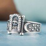 Masonic Ring // Moon + Stars (6)