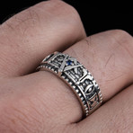 Masonic Ring // Blue Cubic Zirconia (10)