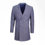 Washington Wool Coat // Dark Blue + Gray (Euro: 56)