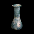 Ancient Roman Glass Bottle // Blue-Green // Ca. 100-300 AD // V2