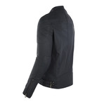 Clay Leather Jacket // Navy (3XL)