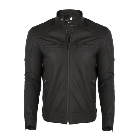 Prague Leather Jacket // Brown (L)