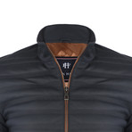 Dane Leather Jacket // Navy (M)