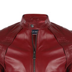 Capri Leather Jacket // Bordeaux (S)