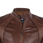 Monte Carlo Leather Jacket // Chestnut (L)