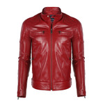 Paulo Leather Jacket // Red (2XL)
