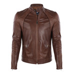 Monte Carlo Leather Jacket // Chestnut (M)