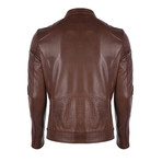 Monte Carlo Leather Jacket // Chestnut (3XL)