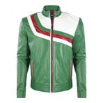 Barney Leather Jacket // Duck Green (S)