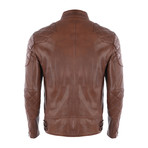 Milan Leather Jacket // Chestnut (XL)