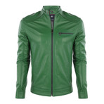 Positano Leather Jacket // Duck Green (XL)