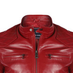 Paulo Leather Jacket // Red (S)