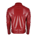 Paulo Leather Jacket // Red (XL)