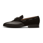 Wingtip Tassel Loafers // Black Suede + Leather (US: 7)