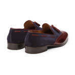 Wingtip Tassel Loafers // Burgundy + Navy Suede (US: 12)