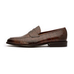 Penny Loafer // Crocodile Dark Brown (US: 11)