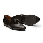 Wingtip Tassel Loafers // Black Suede + Leather (US: 7)