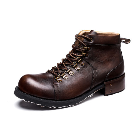 Jai Calf Leather Boots // Dark Brown (Size 39)