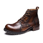 Omar Calf Leather Boots // Dark Brown (Size 39)