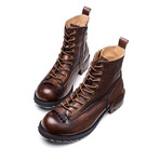Esteban Calf Leather Boots // Dark Brown (Size 39)