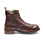 Esteban Calf Leather Boots // Dark Brown (Size 39)