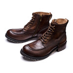 Bentley Calf Leather Boots // Dark Brown (Size 39)
