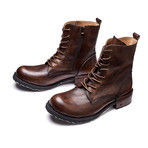 Hayden Calf Leather Boots // Dark Brown (Size 39)