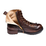 Esteban Calf Leather Boots // Dark Brown (Size 39)