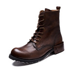 Hayden Calf Leather Boots // Dark Brown (Size 39)