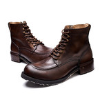 Bentley Calf Leather Boots // Dark Brown (Size 39)