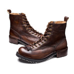 Esteban Calf Leather Boots // Dark Brown (Size 39)