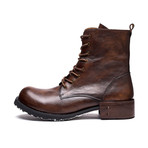 Hayden Calf Leather Boots // Dark Brown (Size 39)