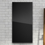 Signature Series Glass Heater + Towel Rack // Black Velvet (48"L x 16"W + 16" Rack)