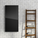 Signature Series Glass Heater + Towel Rack // Black Velvet (48"L x 16"W + 16" Rack)