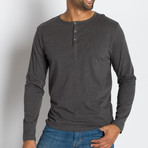 Frank Knit Long Sleeve Shirt // Charcoal (L)