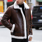 Gianni Leather Jacket // Whisky (XL)