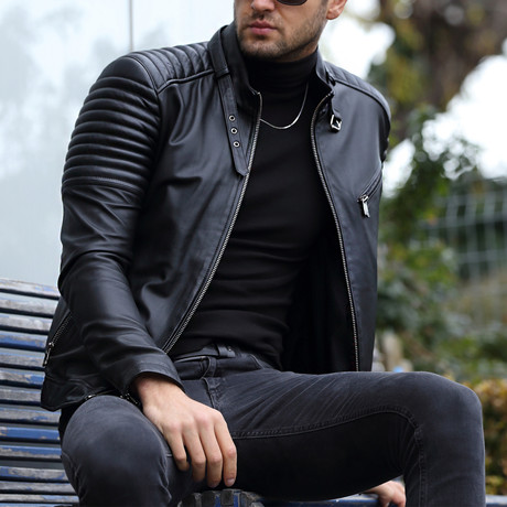 Jovany Leather Jacket // Black (M)