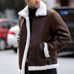 Gianni Leather Jacket // Whisky (XL)