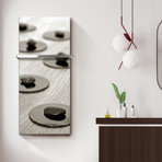 Signature Series Glass Heater + Towel Rack // Zen Stones (48"L x 16"W + 16" Rack)