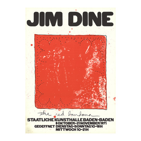Jim Dine // Red Bandana // 1971 Lithograph