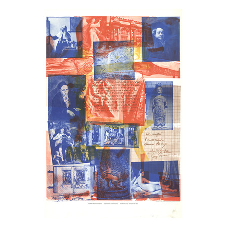 Robert Rauschenberg // Centennial Certificate // 1970 Offset Lithograph