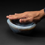 Genuine Polished Blue Agate Bowl