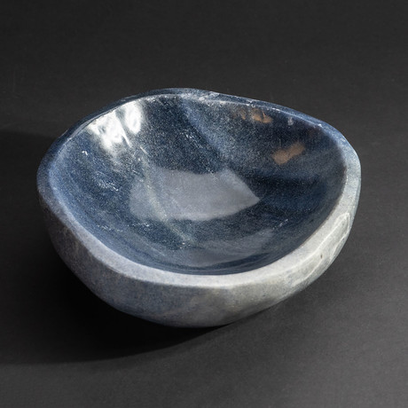 Genuine Polished Blue Quartz Bowl