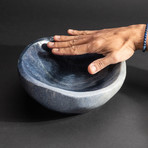 Genuine Polished Blue Quartz Bowl