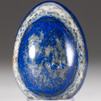 Genuine Polished Lapis Lazuli Egg + Acrylic Display Stand