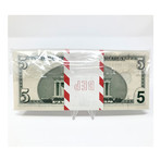 1999 Small Size $5 Federal Reserve Notes // BEP $500 Pack of 100 Sequential Serial Number Star Notes